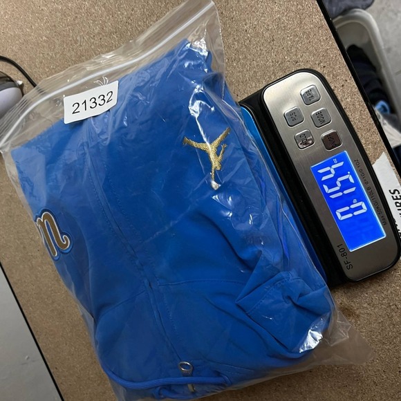 UCLA Bruins x Air Jordan Dri-FIT Hoodie Men Medium Blue Long Sleeve 1/2 Zip M - Picture 9 of 9
